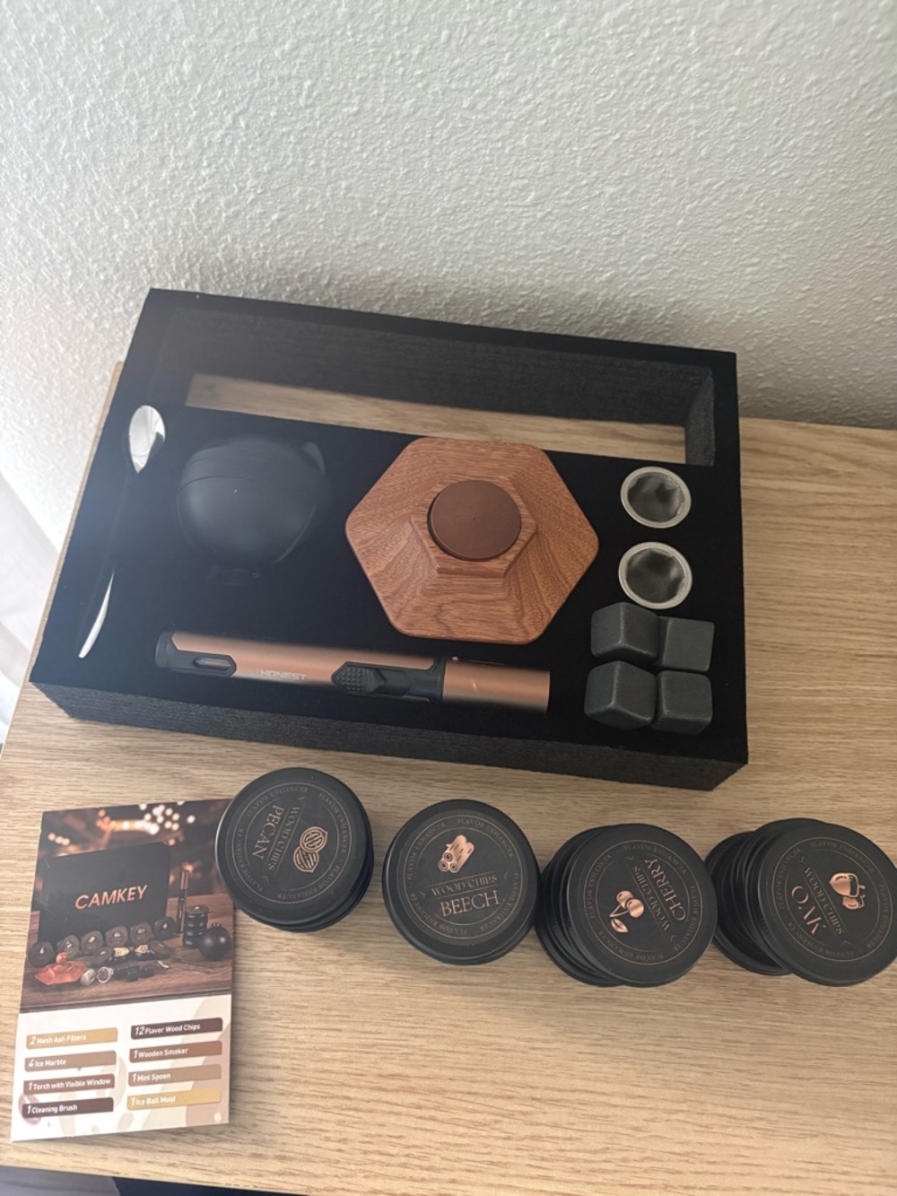 CAMKEY Coffee Smoking Kit - Brown & Black